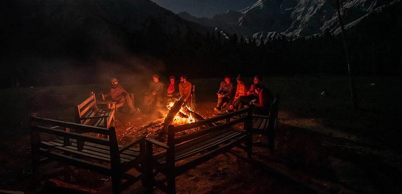 Bonfire with Local Music in Hunza